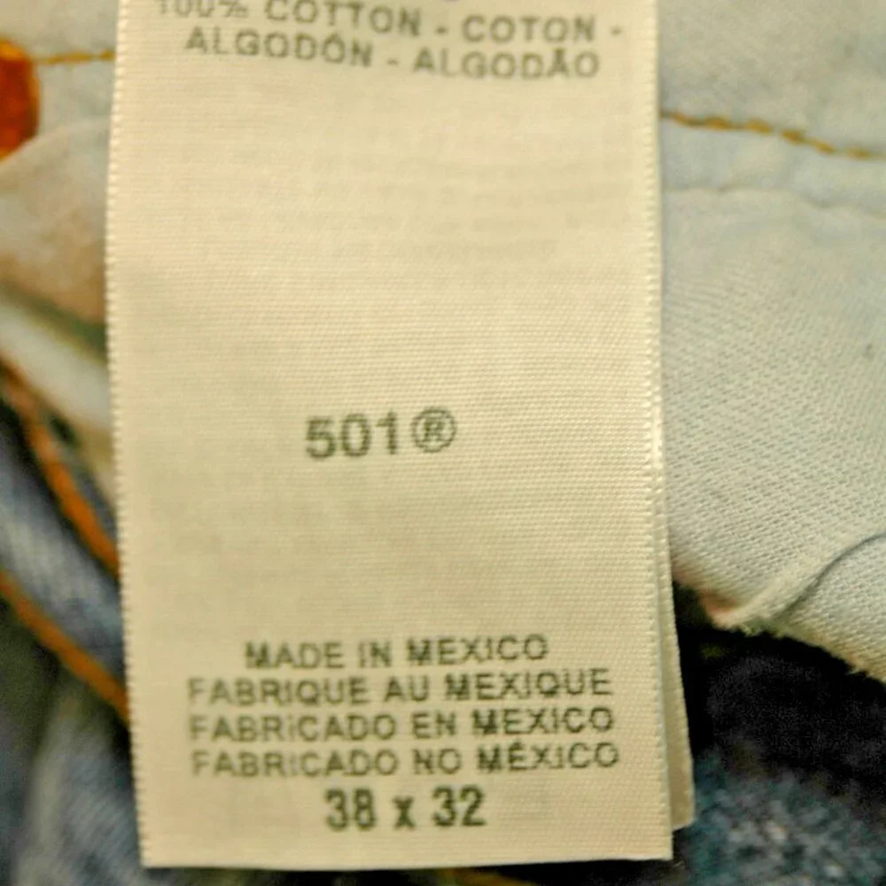 Levi's 501 Jeans Men's 38x32 Straight Red Tag Denim